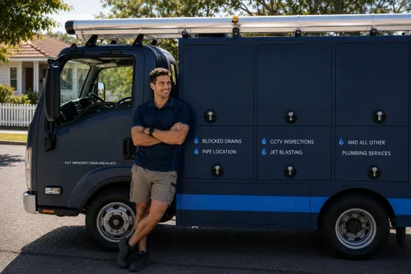 Licensed Pennant Hills plumber at the van