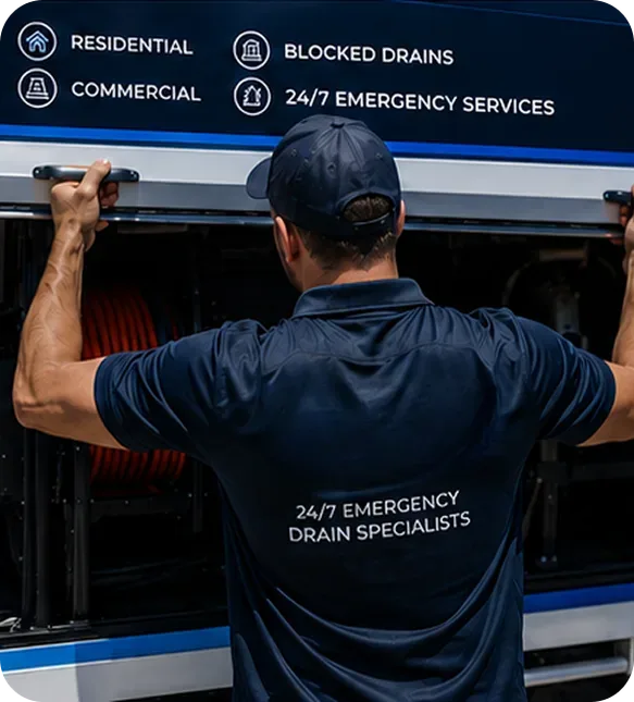 A licensed Pennant Hills plumber at the service van